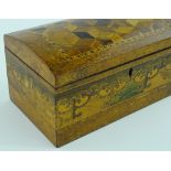 A Victorian Tunbridgeware dome top box, cube parqu