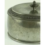 A Liberty Tuderic pewter box of planished oval for