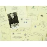 A collection of political autographs and letters,