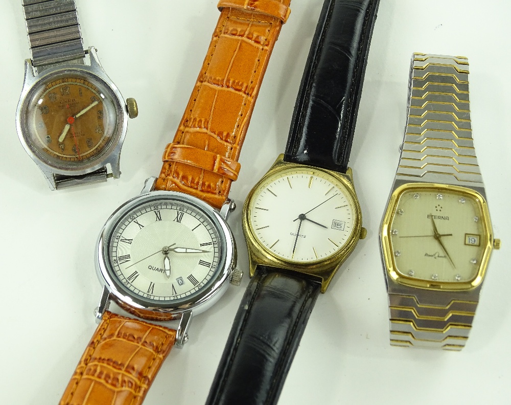 A group of wristwatches, including Eterna Royal qu