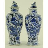 A pair of Antique Chinese blue and white porcelain