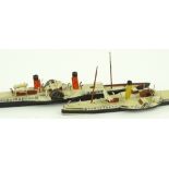 2 Millar's Marine Waterline cast-lead model ships,