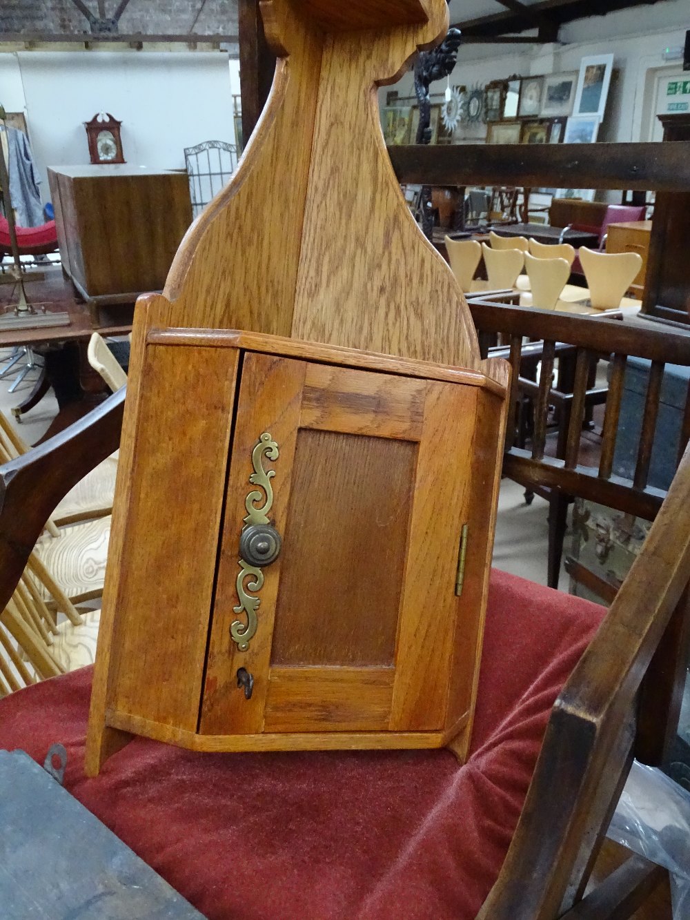 A child's wooden aeroplane, a folding chair, a cor - Image 2 of 2