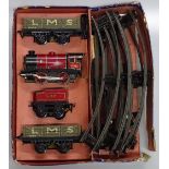 A Hornby O Gauge tinplate clockwork M1 goods train