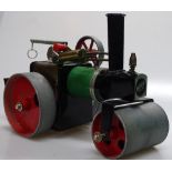 A Mamod live steam powered steamroller, length 9"