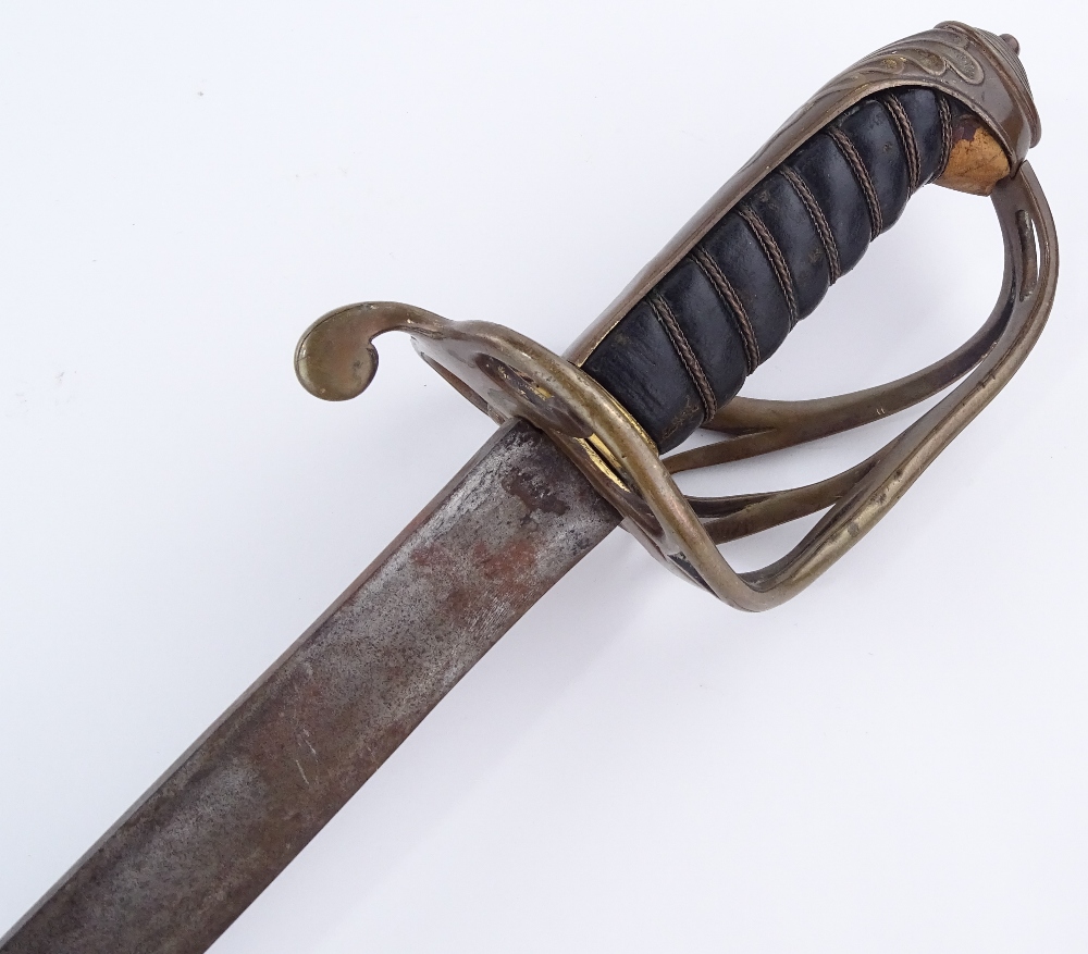A George IV military sword, pierced brass basket h - Bild 3 aus 3