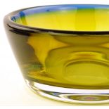 A Scandinavian coloured glass bowl by Vicky Lindst