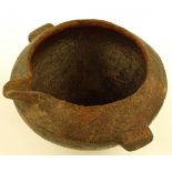 An Ancient Greek terracotta black ware cooking pot