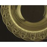 A Rene Lalique circular glass bowl, relief moulded