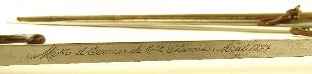 2 French 19th century bayonets with original scabb - Bild 4 aus 5