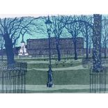 Robert Tavener, colour lithograph, Green Park, sig