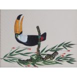 Chinese School, set of 7 watercolours on silk, stu