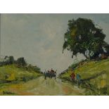 George Deakin, oil on board, impressionist landsca