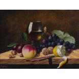 Fermor, oil on canvas, still life study, fruit and