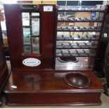 A 19th century mahogany double-sided pub till by