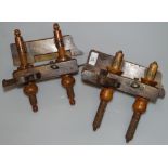 2 Antique brass-mounted moulding planes