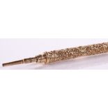 A Victorian unmarked gilt-metal pocket pencil