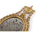 A 19th century carved giltwood framed wall mirror