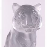 A large Lalique crystal tiger, height 24cm, origin