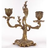 A pair of 19th century gilt-bronze twin-branch can