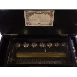 A fine quality 19th century Swiss musical box, pla