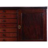 A 19th century mahogany collector's cabinet, 2 pan