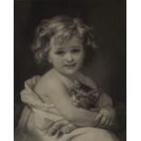 Samuel Cousins, mezzotint, girl with kitten, signe