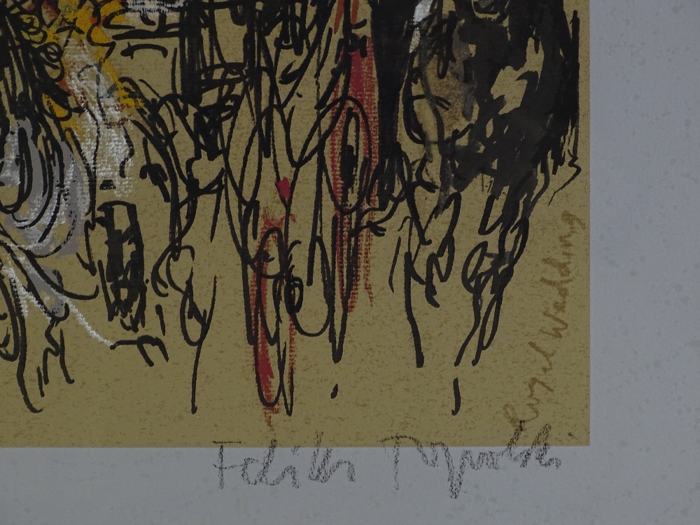 Feliks Topolski, colour screen print, Royal Weddin - Image 3 of 4