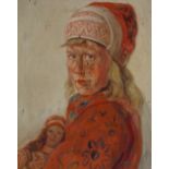 Reinier Pynenburg (1884-1968), an oil on canvas, portrait of a girl