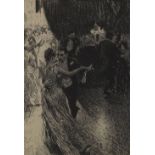 Anders Zorn, lithograph, the waltz, signed with st