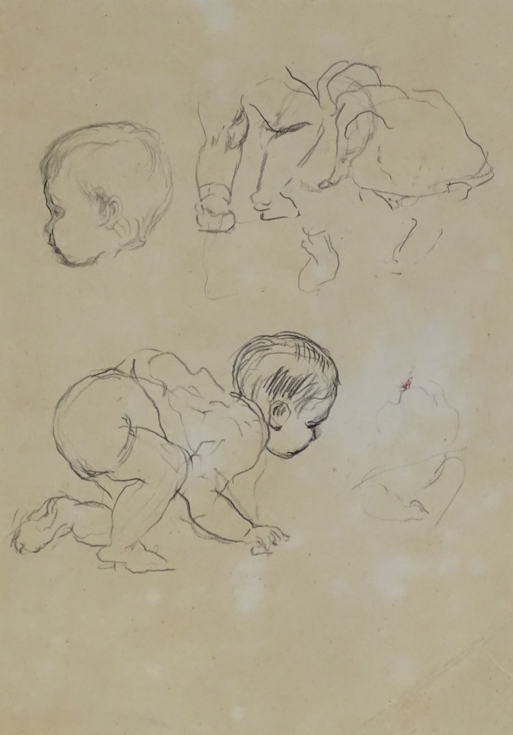 Augustus John (attributed to), sheet of pencil ske