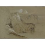 John Wilson Carmichael, pencil heightened with whi