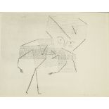 Paul Klee, lithograph, abstract figure, 1949, sign