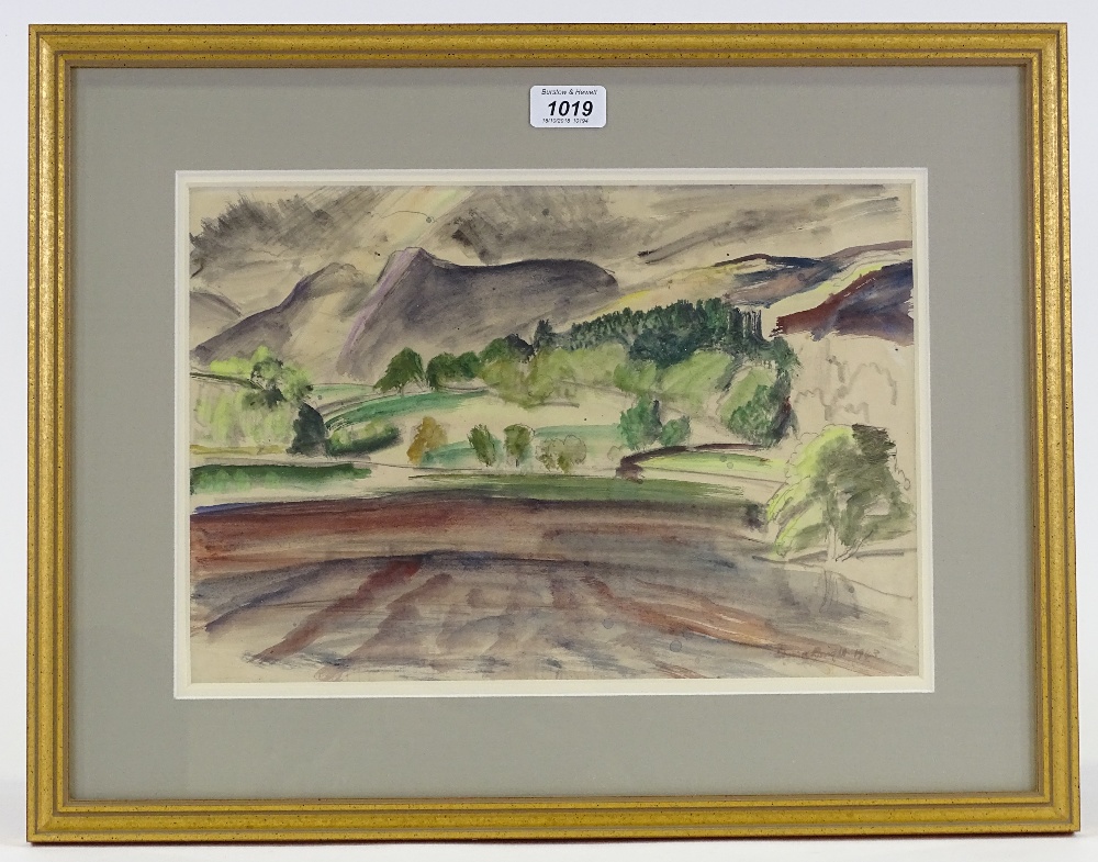 Dame Laura Knight (1877-1970), watercolour, Bredon Hill - Image 2 of 4