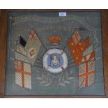 A First War period embroidered picture with inset