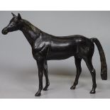 A bronze figure of a thoroughbred horse, height 10