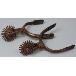 A pair of Antique steel Gaucho spurs