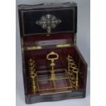 A 19th century inlaid decanter set box