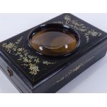 A 19th century ebonised postcard magnifying viewer