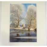 R M Bolton, 6 watercolours, rural landscapes, all