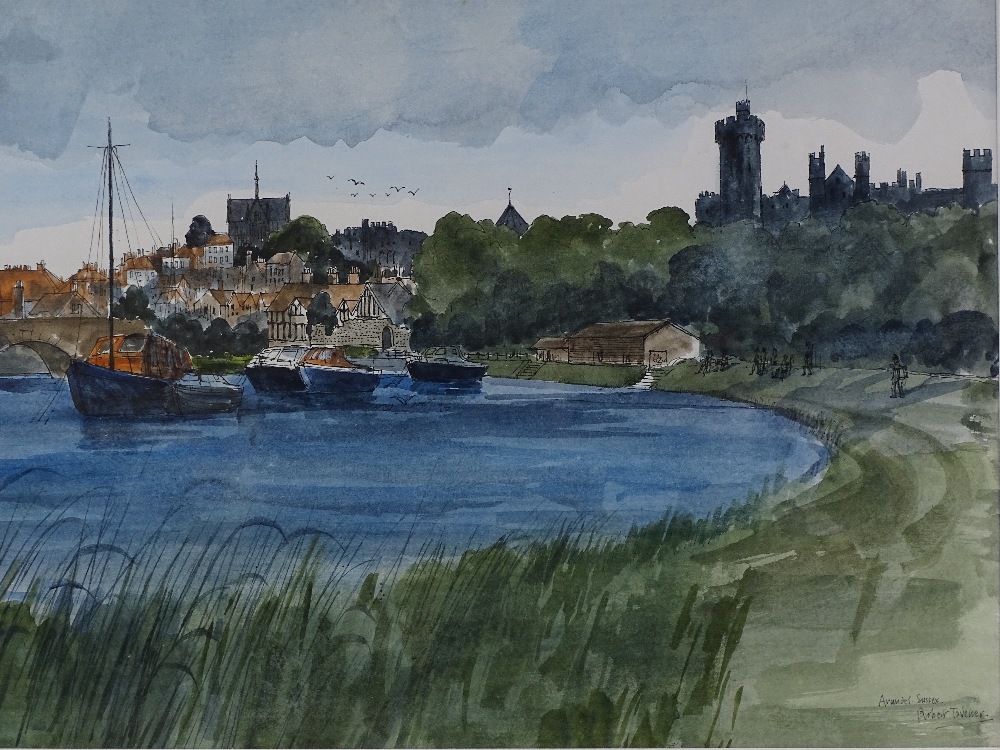 Robert Tavener, watercolour, Arundel Sussex, signe