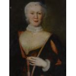 Oil on canvas circa 1700, portrait of a woman wear