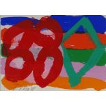 Albert Irvin, colour screen print, abstract compos