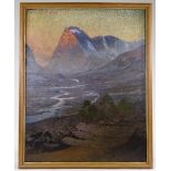 Scandinavian school, oil on canvas, mountain lands