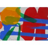 Albert Irvin, screen print, abstract composition,