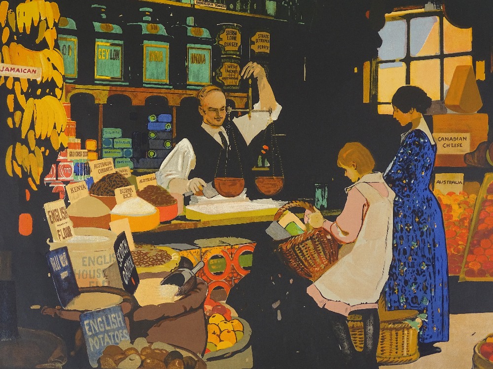 Fred Taylor, a country grocer's shop, advertising