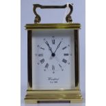 A modern Woodford brass-cased carriage clock, heig