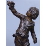 A 19th century spelter figure "Le Jongleur", heigh