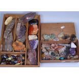 2 boxes of natural rock specimens