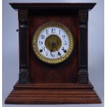 A Victorian oak-cased mantel clock by Fattorini &